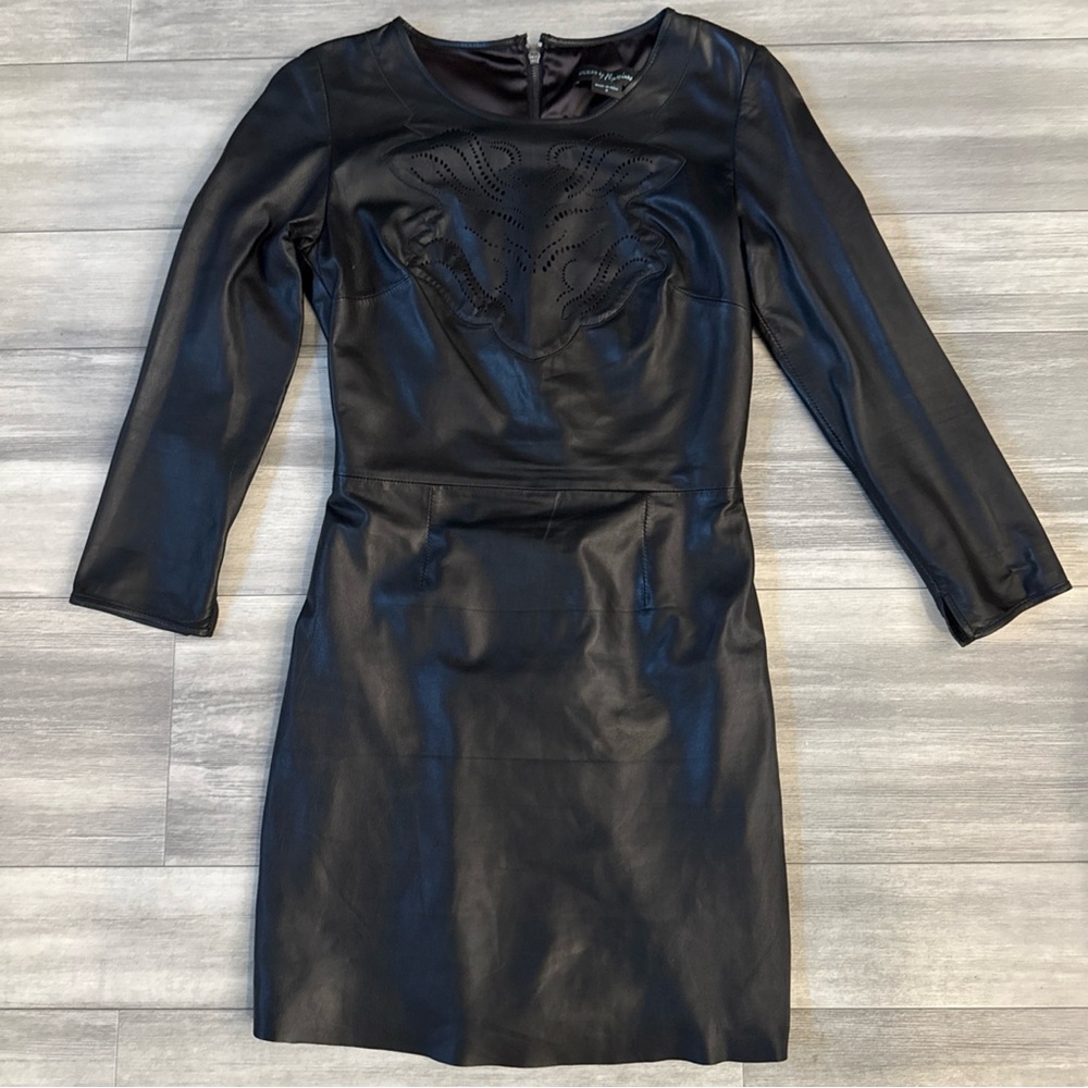 Guess by Marciano Black Leather Mini Dress